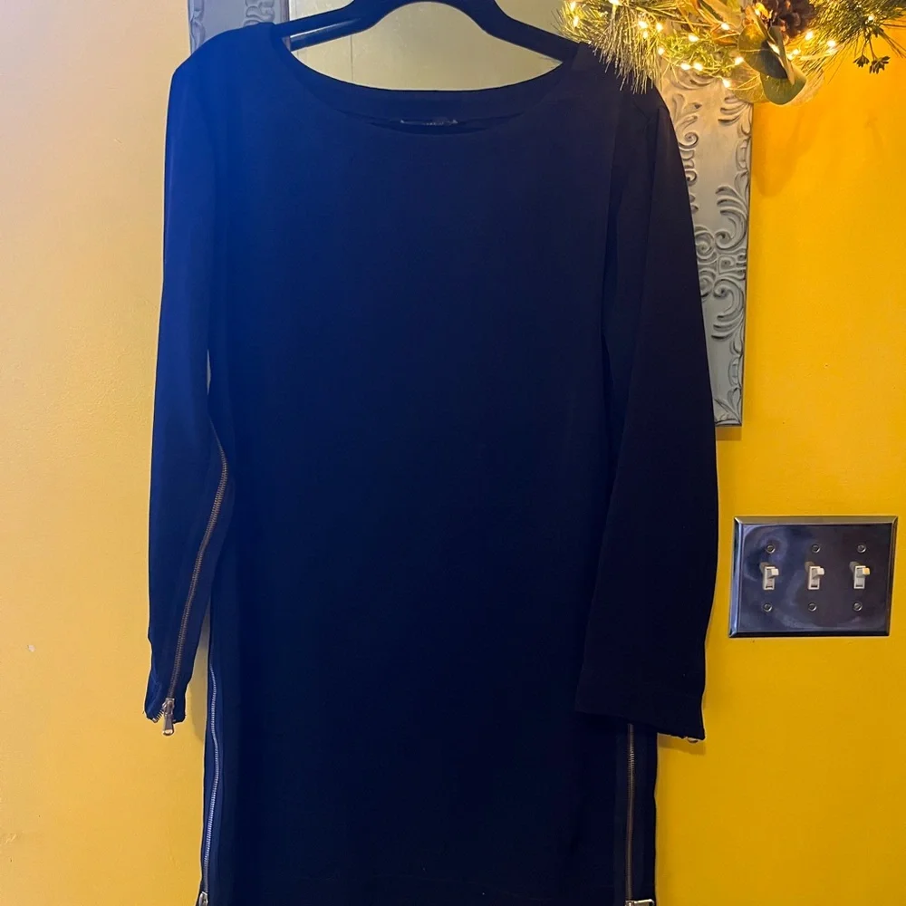 Elegant Navy Blue Marc by Marc Jacobs dress 100% triacetate - Picture 2 of 12